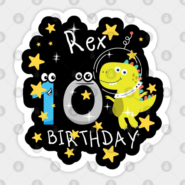 It's My 10th Birthday This Boy Is Now 10 Years Old Sticker by Johner_Clerk_Design